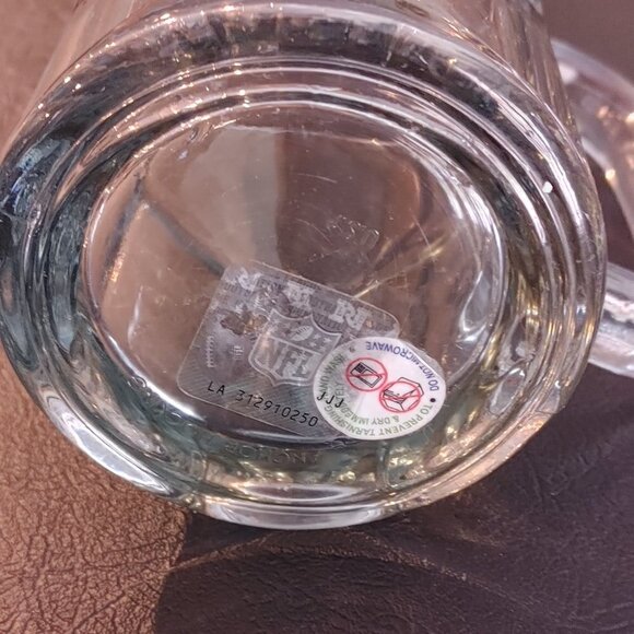 Pittsburgh Steelers Glass Beer Mug, w/ Pewter Logo - Picture 4 of 5